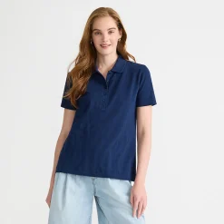 Piqué-Poloshirt für Damen