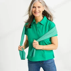 Piqué-Poloshirt SLIM FIT mit kurzen Ärmeln für Damen