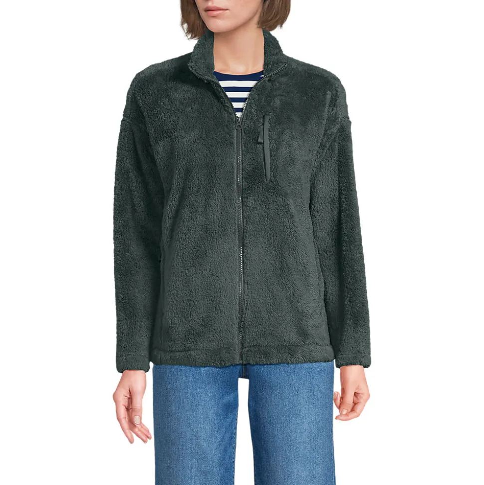 Plüschfleece-Jacke für Damen