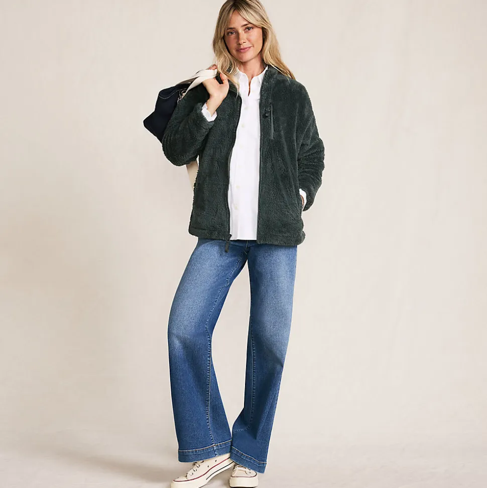 Plüschfleece-Jacke für Damen