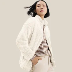 Plüschfleece-Jacke für Damen