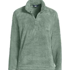 Plüschfleece-Pullover mit Reißverschluss für Damen