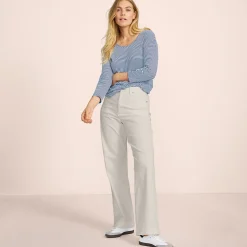 5-Pocket-Chinos mit weitem Bein für Damen