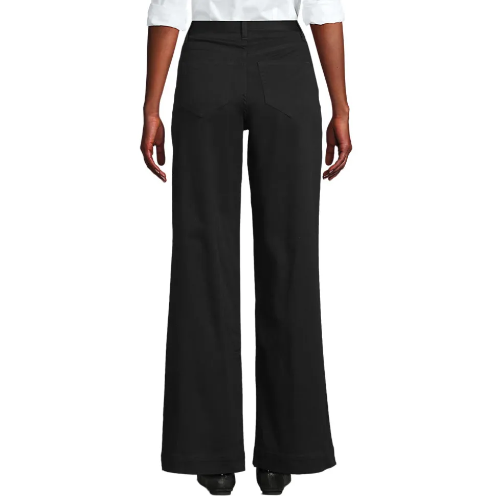 5-Pocket-Chinos mit weitem Bein für Damen
