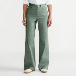 5-Pocket-Chinos mit weitem Bein für Damen