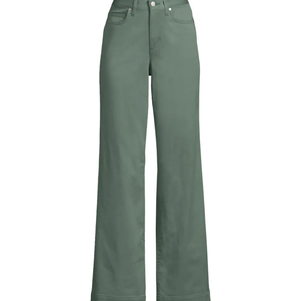 5-Pocket-Chinos mit weitem Bein für Damen