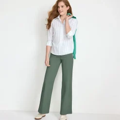5-Pocket-Chinos mit weitem Bein für Damen