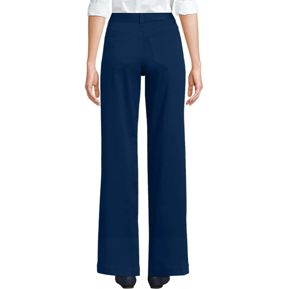 5-Pocket-Chinos mit weitem Bein für Damen