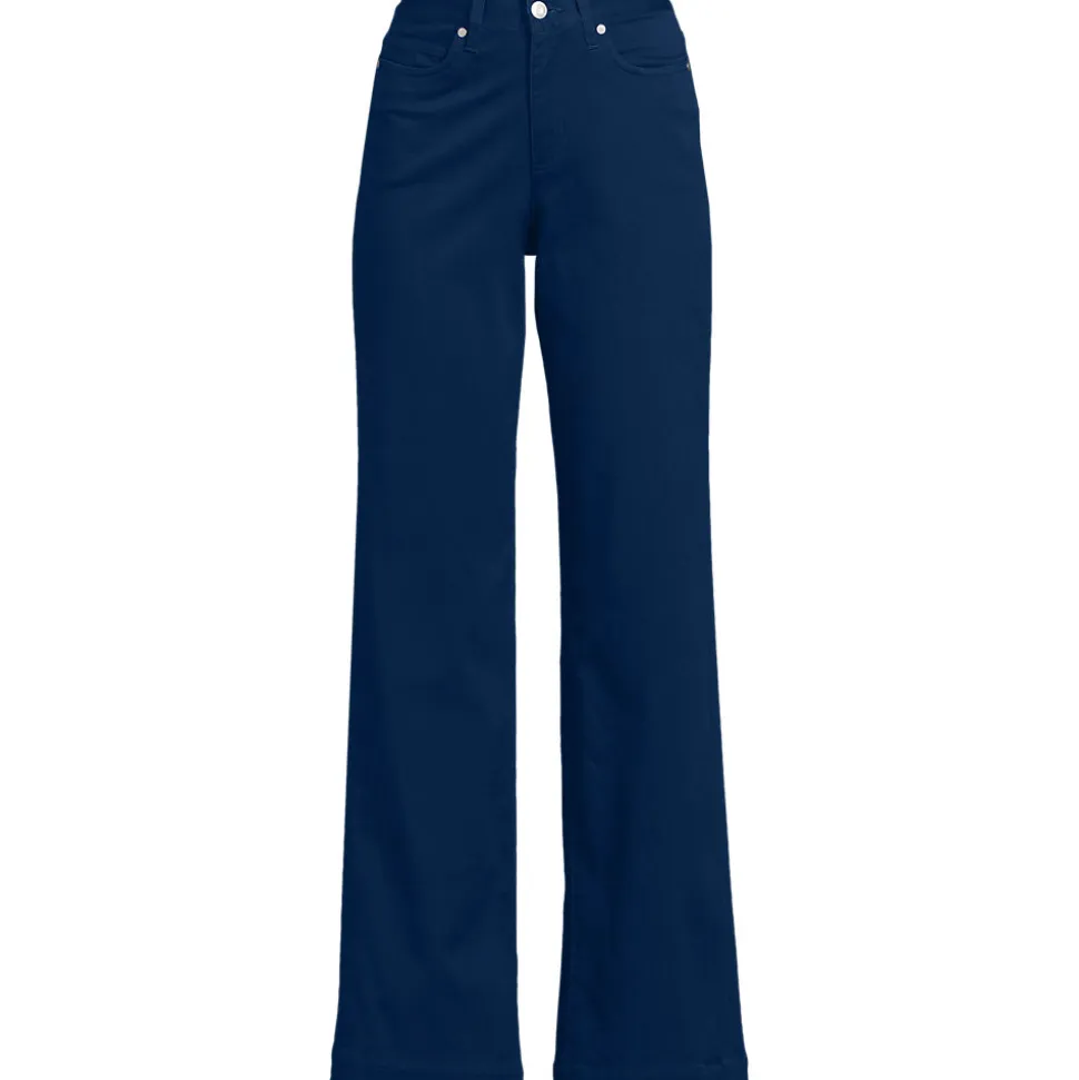 5-Pocket-Chinos mit weitem Bein für Damen