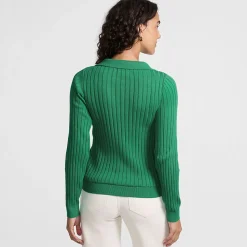 Polopullover aus Seidenmix