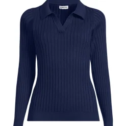 Polopullover aus Seidenmix