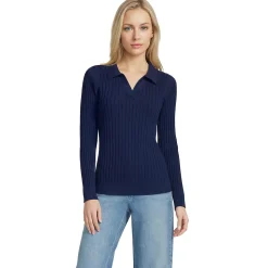Polopullover aus Seidenmix