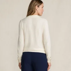 Polopullover mit goldfarbenen Knöpfen für Damen