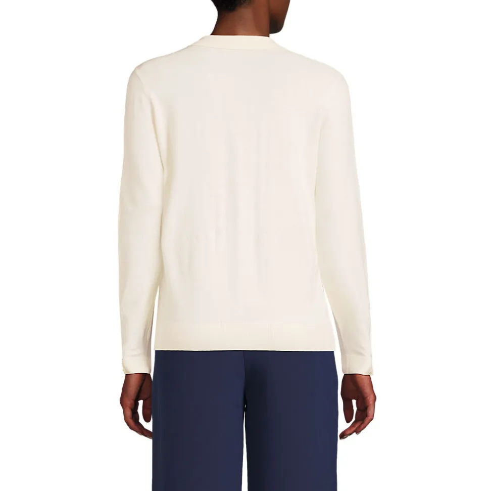 Polopullover mit goldfarbenen Knöpfen für Damen