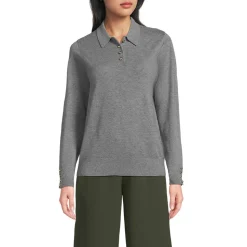 Polopullover mit goldfarbenen Knöpfen für Damen