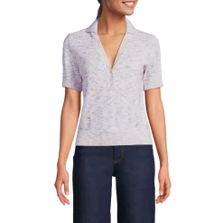 Polopullover mit kurzen Ärmeln für Damen