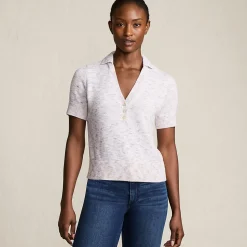 Polopullover mit kurzen Ärmeln für Damen