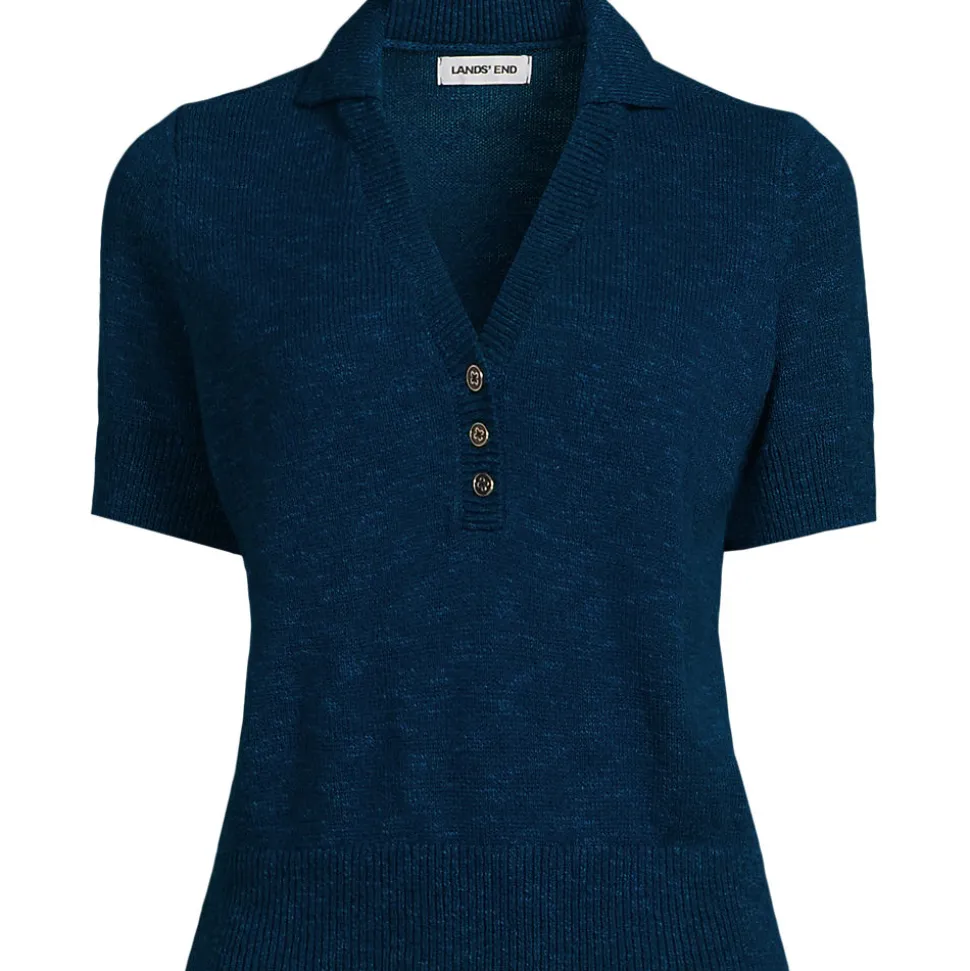 Polopullover mit kurzen Ärmeln für Damen