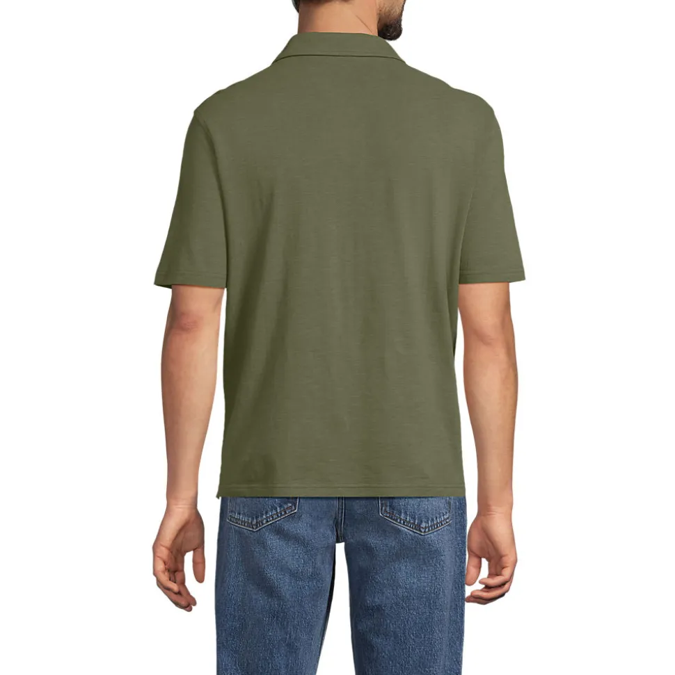 Poloshirt aus Baumwoll/Leinenmix für Herren