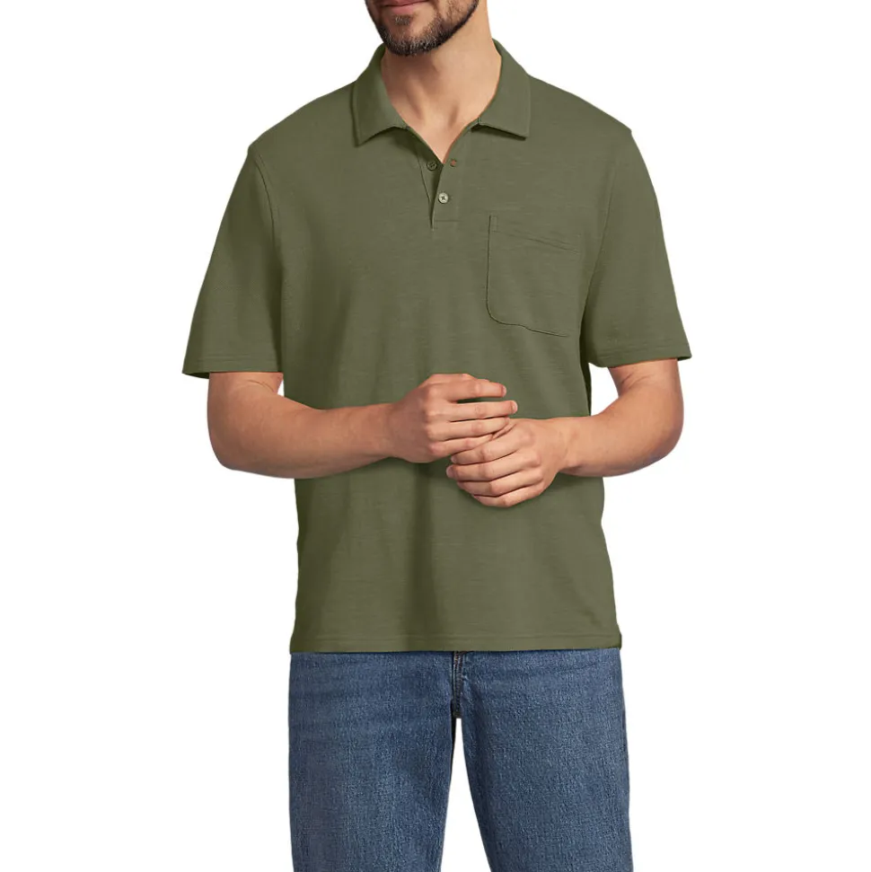 Poloshirt aus Baumwoll/Leinenmix für Herren