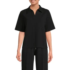 Polo-Shirt Soft Luxe mit offenem Ausschnitt für Damen