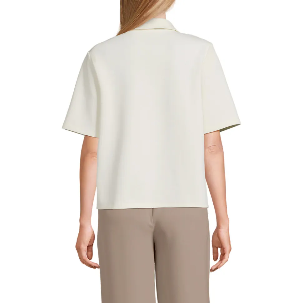 Polo-Shirt Soft Luxe mit offenem Ausschnitt für Damen