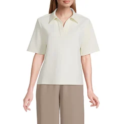 Polo-Shirt Soft Luxe mit offenem Ausschnitt für Damen