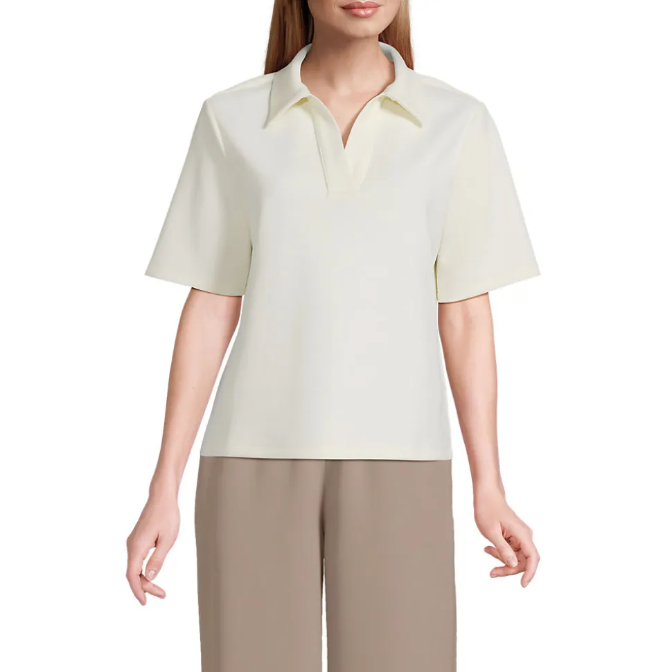 Polo-Shirt Soft Luxe mit offenem Ausschnitt für Damen