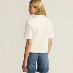Polo-Shirt Soft Luxe mit offenem Ausschnitt für Damen