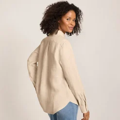 Premium Reinleinen-Bluse für Damen