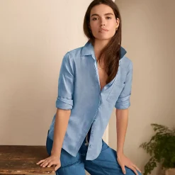Premium Reinleinen-Bluse für Damen