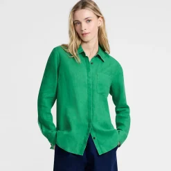 Premium Reinleinen-Bluse für Damen