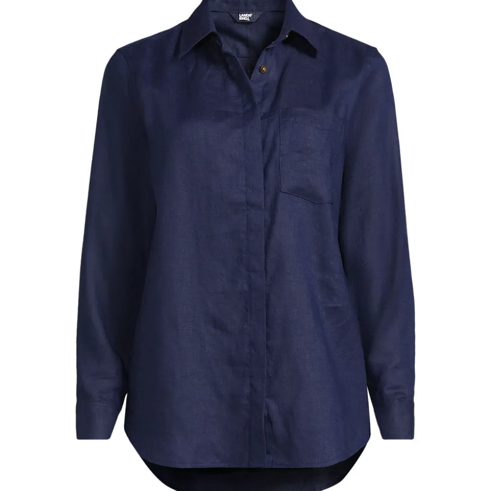 Premium Reinleinen-Bluse für Damen