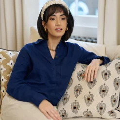 Premium Reinleinen-Bluse für Damen
