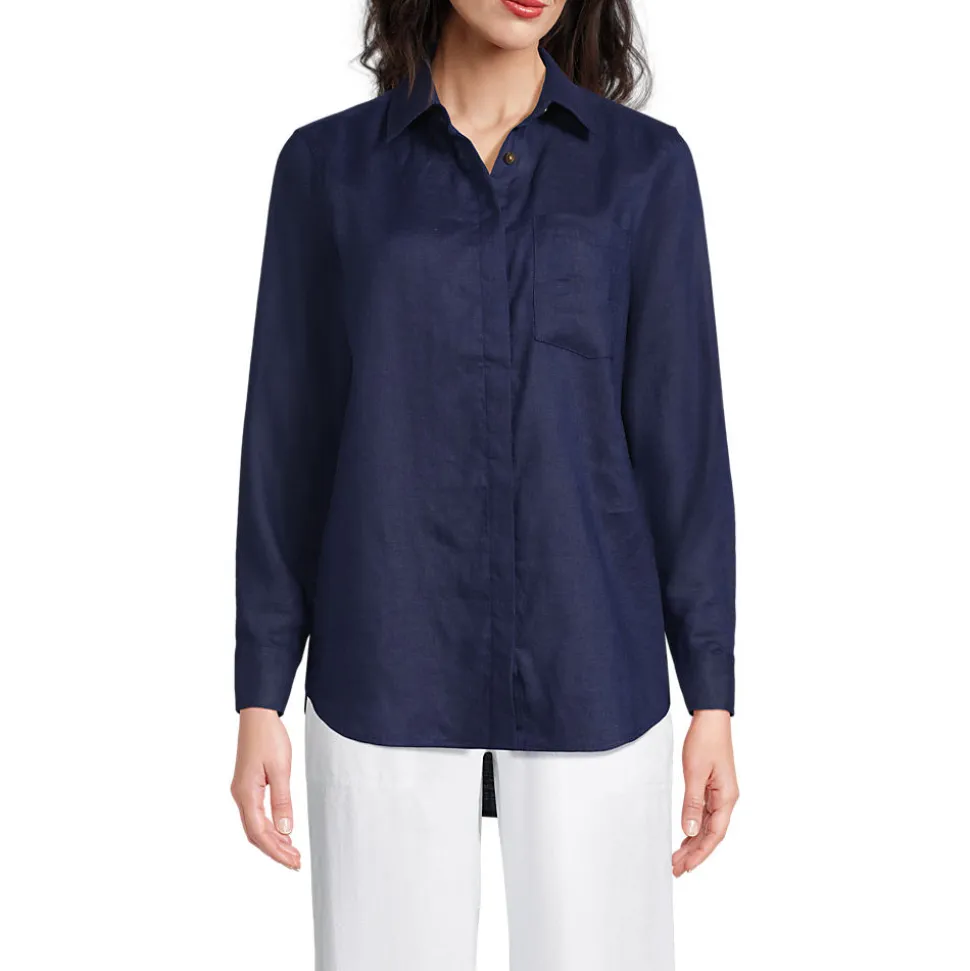 Premium Reinleinen-Bluse für Damen