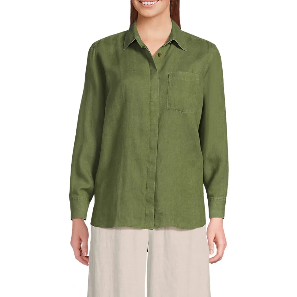Premium Reinleinen-Bluse für Damen