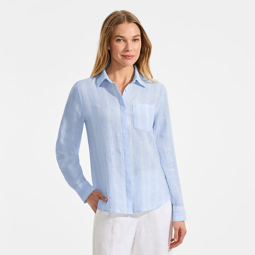 Premium Reinleinen-Bluse für Damen