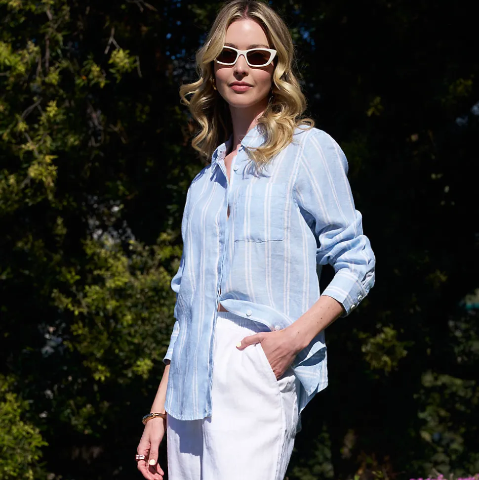 Premium Reinleinen-Bluse für Damen