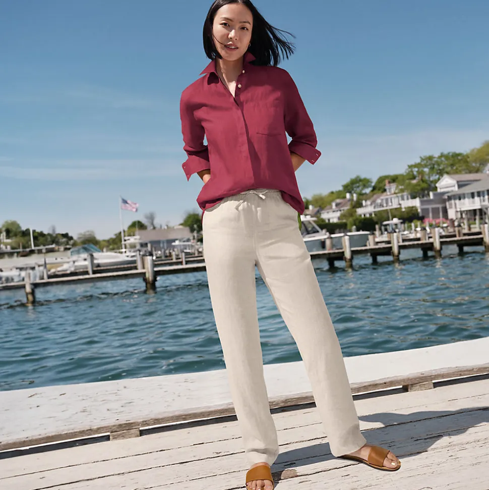 Premium Reinleinen-Bluse für Damen