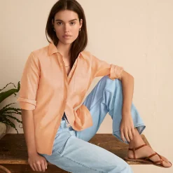 Premium Reinleinen-Bluse für Damen