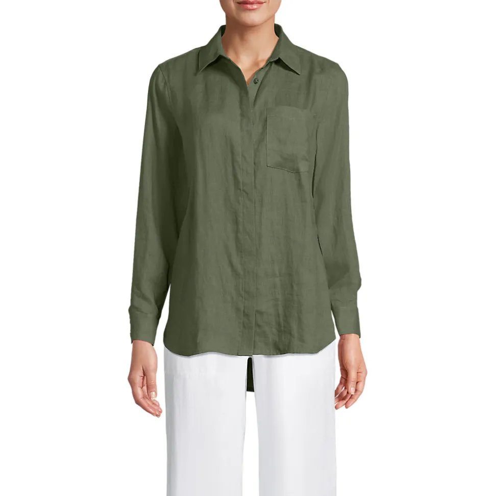 Premium Reinleinen-Bluse für Damen