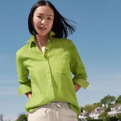 Premium Reinleinen-Bluse für Damen