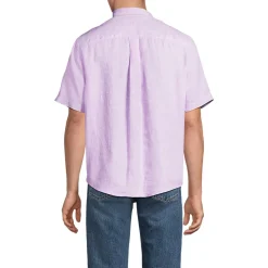 Premium Reinleinen-Hemd mit kurzen Ärmeln für Herren, Classic Fit