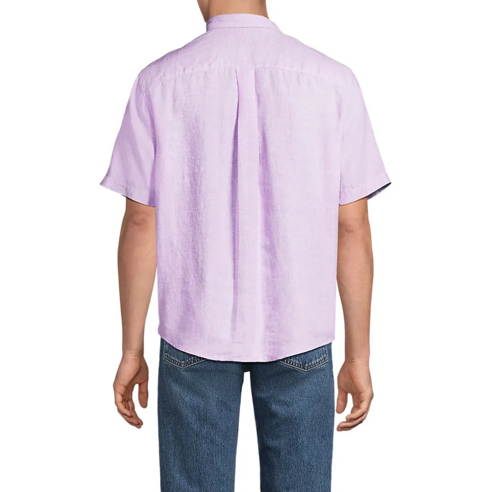 Premium Reinleinen-Hemd mit kurzen Ärmeln für Herren, Classic Fit