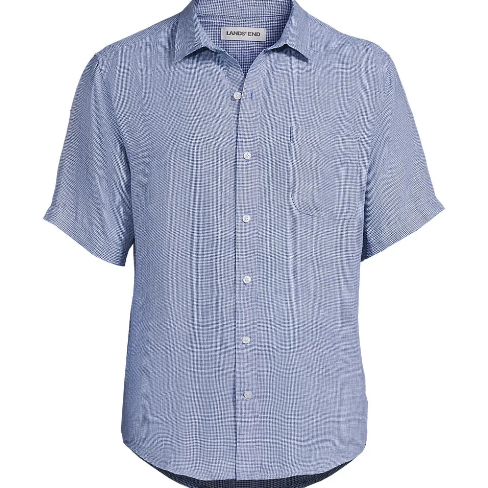 Premium Reinleinen-Hemd mit kurzen Ärmeln für Herren, Classic Fit