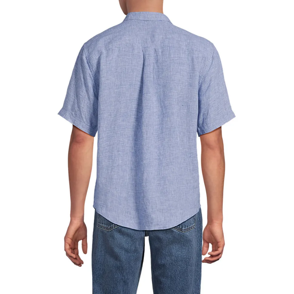 Premium Reinleinen-Hemd mit kurzen Ärmeln für Herren, Classic Fit