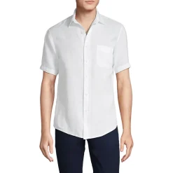 Premium Reinleinen-Hemd mit kurzen Ärmeln für Herren, Classic Fit