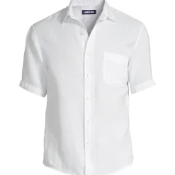 Premium Reinleinen-Hemd mit kurzen Ärmeln für Herren, Classic Fit