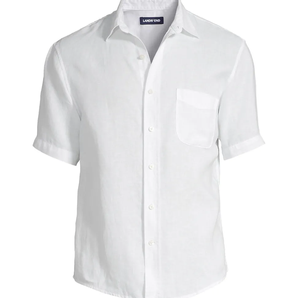 Premium Reinleinen-Hemd mit kurzen Ärmeln für Herren, Classic Fit