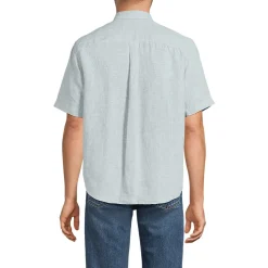 Premium Reinleinen-Hemd mit kurzen Ärmeln für Herren, Classic Fit